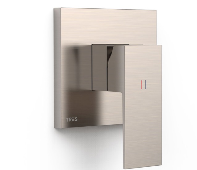 Смеситель для душа Tres Cuadro Exclusive встраиваемый 1 потребитель однорычажный сталь 10627810AC