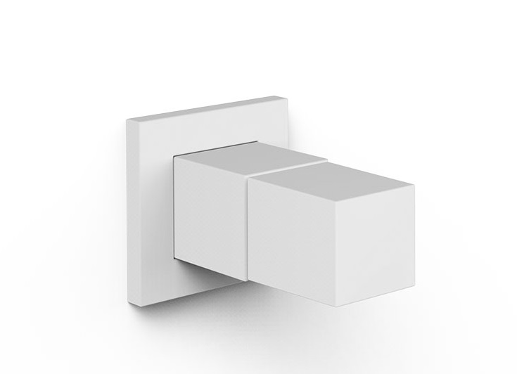 Запорный вентиль Tres Cuadro встраиваемый 1/2'' матовый белый 00715501BM