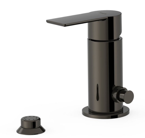 Смеситель для биде Tres Loft-Tres однорычажный с небольшой душевой лейкой металлик черный 20013001KM