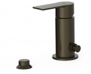 Смеситель для биде Tres Loft-Tres однорычажный с небольшой душевой лейкой черная бронза 20013001KMB