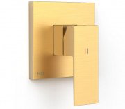 Смеситель для душа Tres Cuadro Exclusive встраиваемый 1 потребитель однорычажный матовое золото 10627810OM