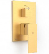 Смеситель для душа Tres Cuadro Exclusive встраиваемый 2 потребителя однорычажный матовое золото 10628110OM