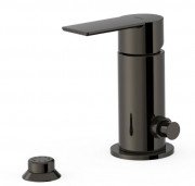 Змішувач для біде Tres Loft-Tres одноважільний з невеликою душовою лійкою металік чорний 20013001KM