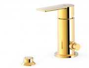 Змішувач для біде Tres Loft-Tres одноважільний з невеликою душовою лійкою золото 20013001OR