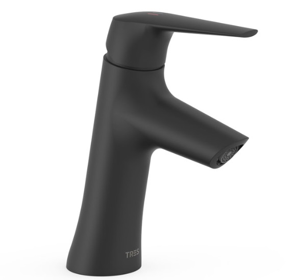 Смеситель для раковины Tres Fuji однорычажный матовый черный 28190301NM