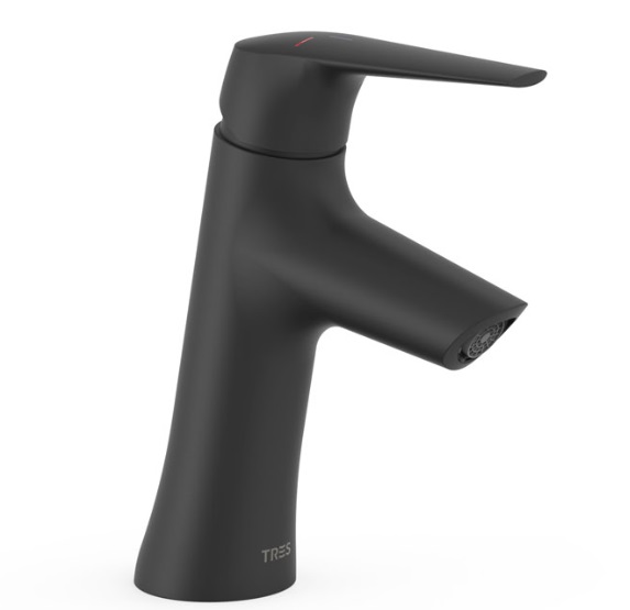 Смеситель для раковины Tres Fuji Eco однорычажный матовый черный 28110402NM