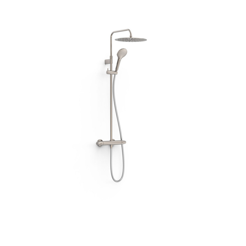 Душевая стойка Tres Over-wall с термостатом сталь 19038705AC