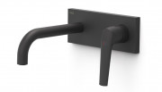 Смеситель для раковины Tres Fuji однорычажный настенный матовый черный 28130003NM