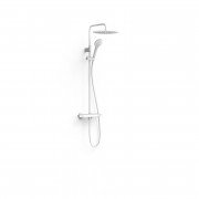 Душевая стойка Tres Over-wall с термостатом матовый белый 19038705BM