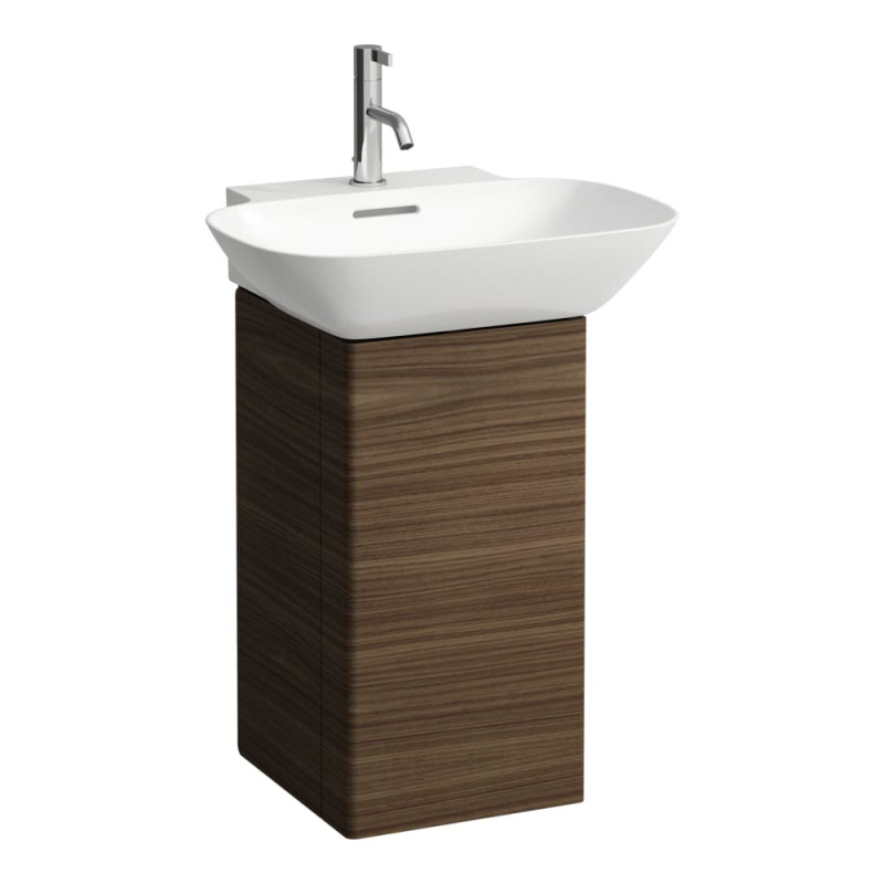 Тумба під раковину Laufen Ino 31,8х34х60,5 см петлі ліворуч ДСП/алюміній/шпон темний горіх H4253510301711