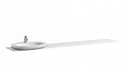 Стільниця Laufen IL Bagno Alessi One 240х50 см з вирізом зліва технічний мармур білий глянсовий H4246120976311