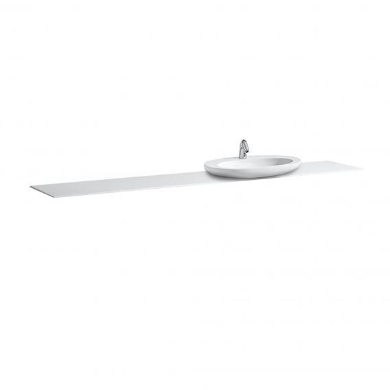Стільниця Laufen IL Bagno Alessi One 240х50 см з вирізом праворуч технічний мармур білий глянсовий H4246130976311