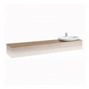 Столешница Laufen IL Bagno Alessi One 240х50 см с вырезом справа шпон грецкий орех H4246130976301