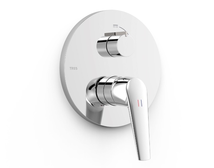 Змішувач для душу Tres Fuji вбудований одноважільний 2 споживача хром 28128110