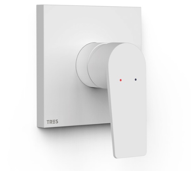 Смеситель для душа Tres Project встраиваемый однорычажный 1 потребитель матовый белый 21127810BM