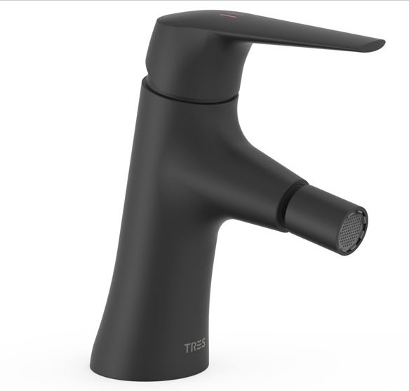 Змішувач для біде Tres Fuji одноважільний матовий чорний 28112001NM