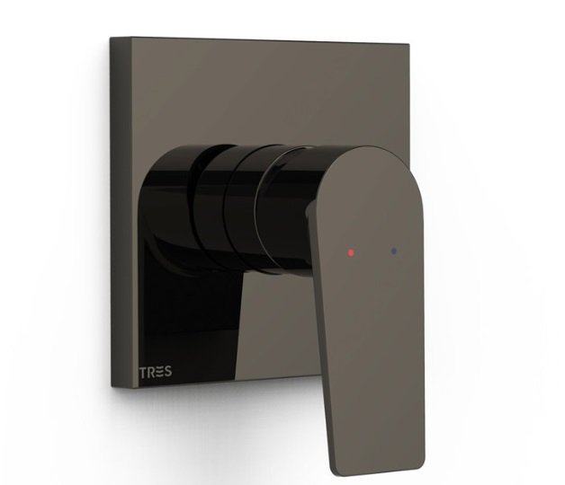 Смеситель для душа Tres Project встраиваемый однорычажный 1 потребитель металлик черный 21127810KM