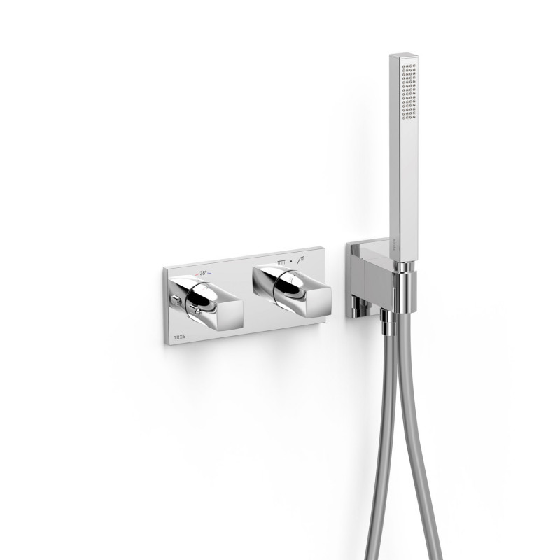 Термостат для душу Tres B-system настінний з душовим набором хром 30725201
