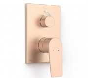 Смеситель для душа Tres Project встраиваемый однорычажный 2 потребителя матовое розовое золото 21128110OPM
