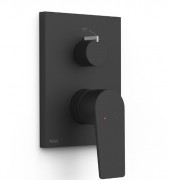 Змішувач для душу Tres Project вбудований одноважільний 2 споживача матовий чорний 21128110NM