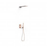 Душова система прихованого монтажу Tres Therm-Box із термостатом рожеве золото 21125005OP