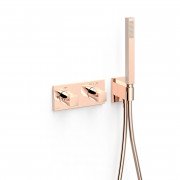 Термостат для душа Tres B-system настенный с душевым набором розовое золото 30725201OP