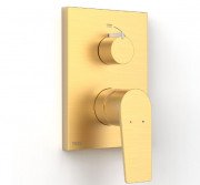 Смеситель для душа Tres Project встраиваемый однорычажный 2 потребителя матовое золото 21128110OM