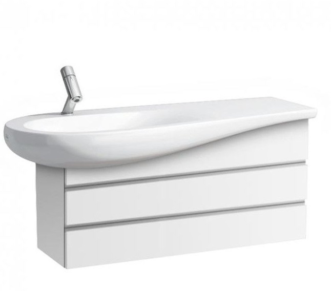 Тумба під раковину Laufen IL Bagno Alessi One 99,4х32х48,5 см МДФ білий лак H4245200976311