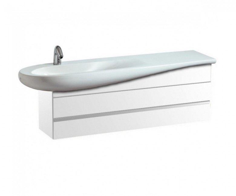 Тумба под раковину Laufen IL Bagno Alessi One 135х32х49 см МДФ белый лак H4243600976311