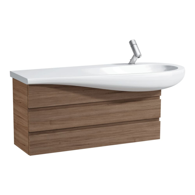 Тумба під раковину Laufen IL Bagno Alessi One 99,4х32х48,5 см шпон волоський горіх H4245000976301