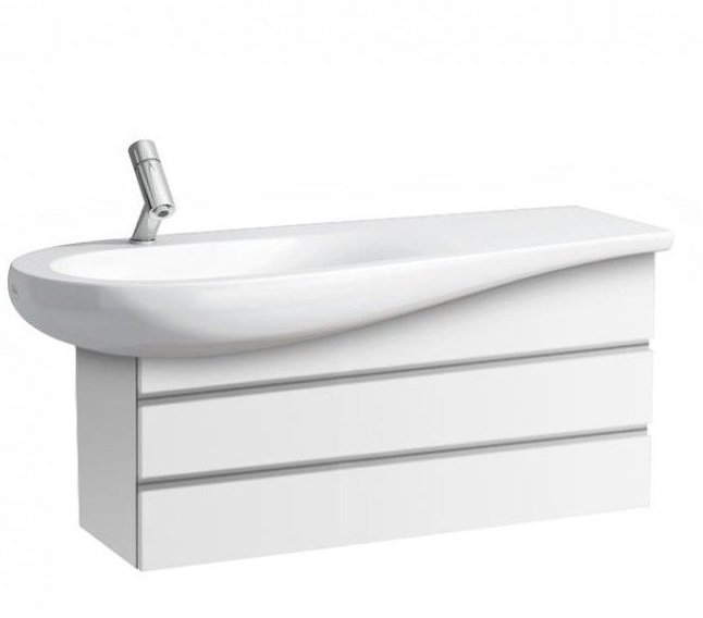 Тумба під раковину Laufen IL Bagno Alessi One 99,4х32х48,5 см МДФ білий лак H4245200976311