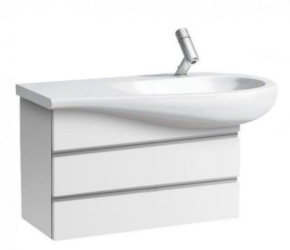 Тумба под раковину Laufen IL Bagno Alessi One 73,2х32х47,3 см МДФ белый лак H4244500976311