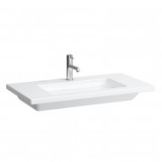 Раковина для ванной Laufen Living 90х48 см с 1 отверстием без перелива шлифованная керамика белый H8164340001111