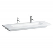 Раковина для ванної Laufen Living 130х48 см з 2 отворами без переливу кераміка білий H8164360001151