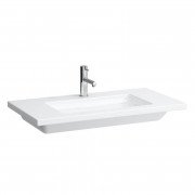 Раковина для ванної Laufen Living 90х48 см з 1 отвором без переливу шліфована кераміка білий H8164340001111