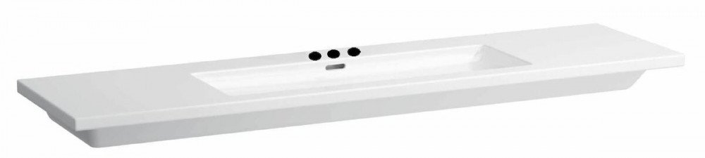 Раковина для ванной Laufen Living 180х48 см с 3 отверстиями керамика белый H8164380001081