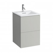 Тумба з раковиною Laufen Kartell 50х50х72,6 см МДФ галька сіра H8603316411041