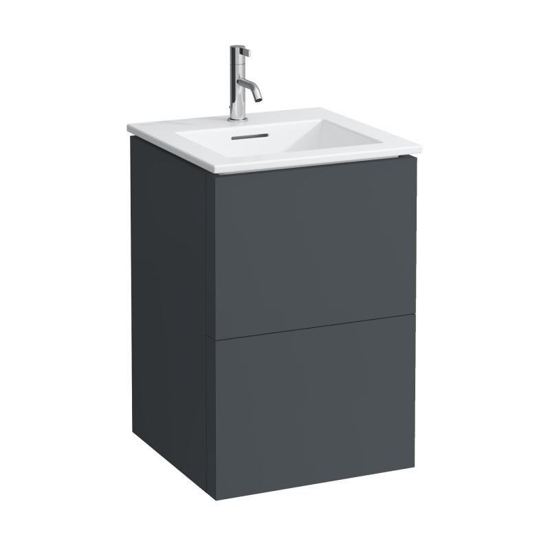 Тумба с раковиной Laufen Kartell 50х50х72,6 см МДФ темно-серый H8603316421041