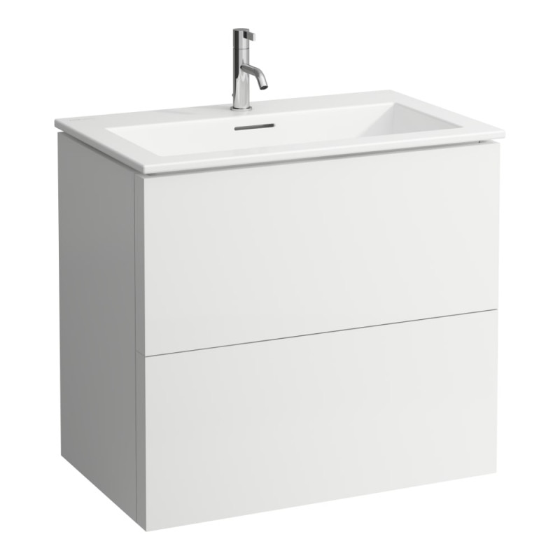 Тумба с раковиной Laufen Kartell 80х50х72,6 см МДФ белый матовый H8603356401041