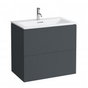 Тумба с раковиной Laufen Kartell 80х50х72,6 см МДФ темно-серый H8603356421041