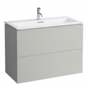 Тумба з раковиною Laufen Kartell 100х50х72,6 см МДФ галька сіра H8603376411041