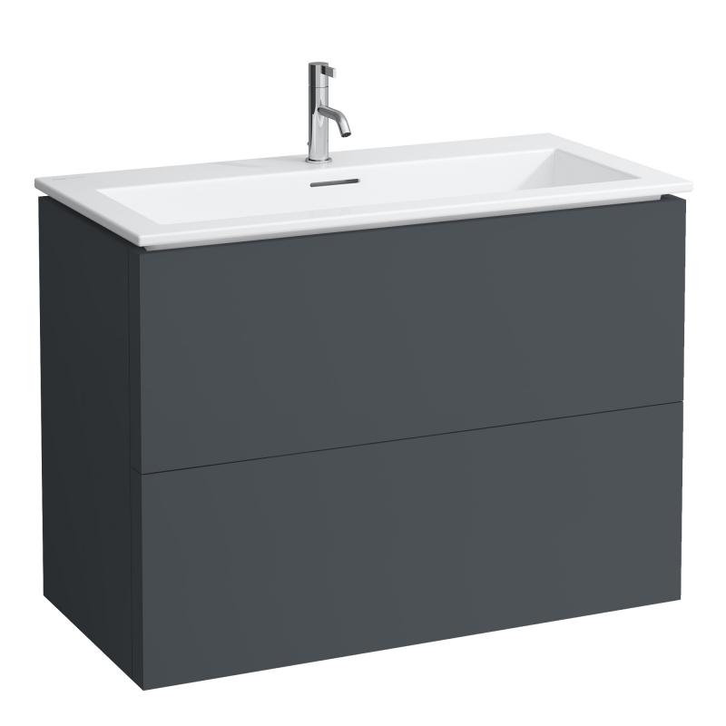 Тумба з раковиною Laufen Kartell 100х50х72,6 см МДФ темно-сірий H8603376421041