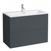 Тумба з раковиною Laufen Kartell 100х50х72,6 см МДФ темно-сірий H8603376421041