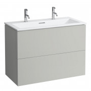 Тумба з раковиною Laufen Kartell 100х50х72,6 см МДФ галька сіра H8603376411071