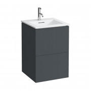 Тумба з раковиною Laufen Kartell 50х50х72,6 см МДФ темно-сірий H8603316421041