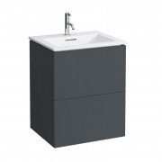 Тумба с раковиной Laufen Kartell 60х50х72,6 см МДФ темно-серый H8603336421041