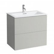 Тумба с раковиной Laufen Kartell 80х50х72,6 см МДФ галька серая H8603356411041
