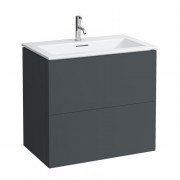 Тумба с раковиной Laufen Kartell 80х50х72,6 см МДФ темно-серый H8603356421041