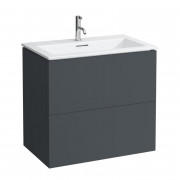 Тумба з раковиною Laufen Kartell 80х50х72,6 см МДФ темно-сірий H8603356421041