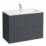 Тумба с раковиной Laufen Kartell 100х50х72,6 см МДФ темно-серый H8603376421041